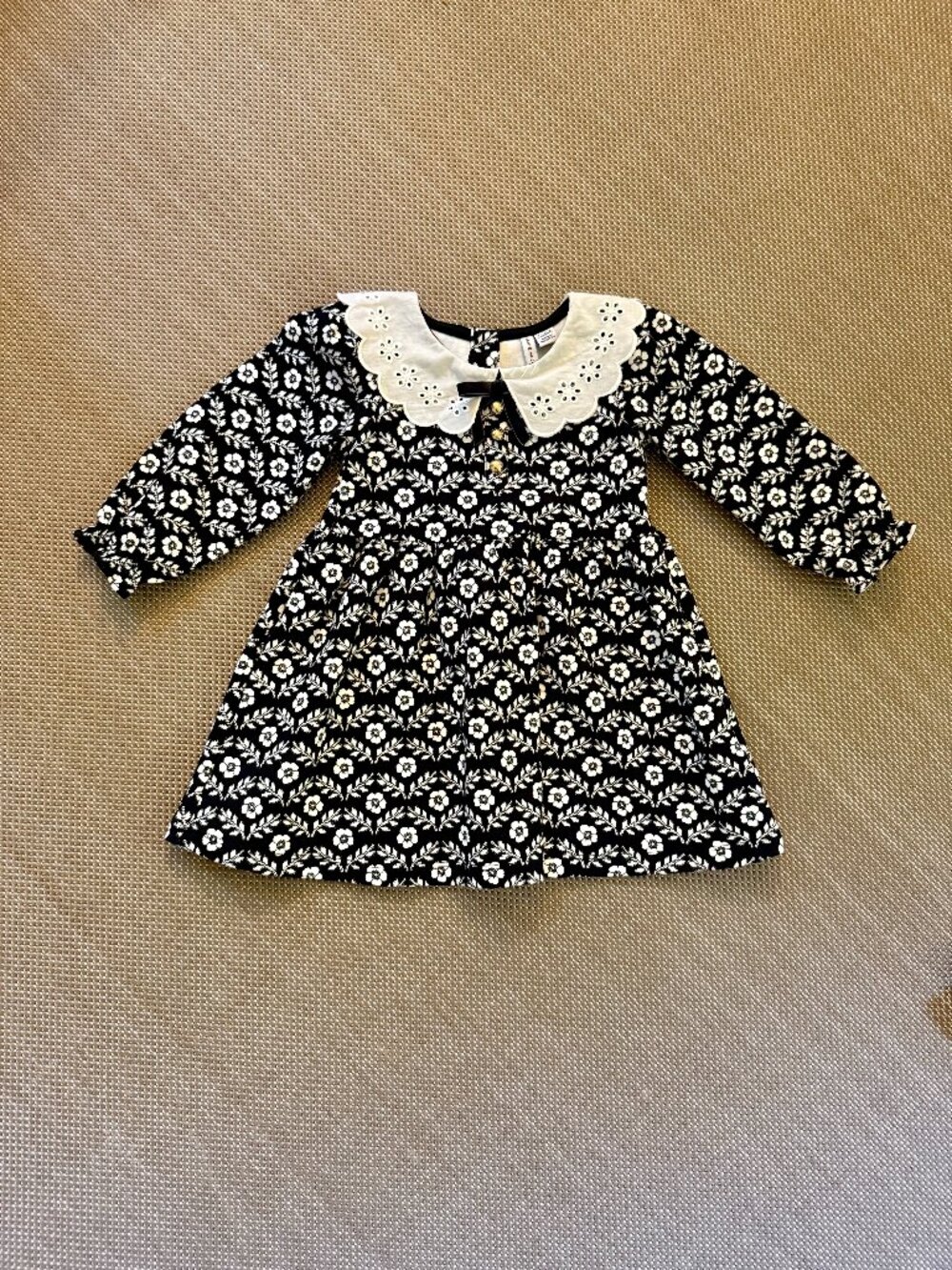 Janie and Jack Floral Eyelet-Collar Dress: Size 12-18 Months